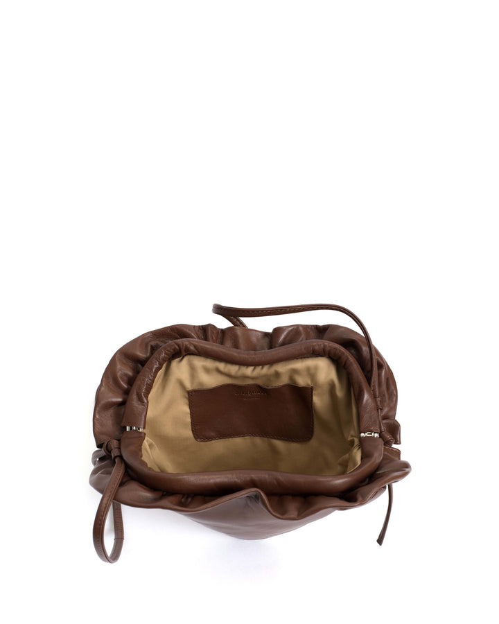 Anonymous Copenhagen Zally Heart Bag Shiny Lamb Chocolate