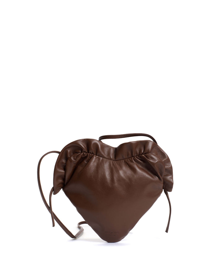 anonymous copenhagen Zally heart bag Shiny lamb Chocolate