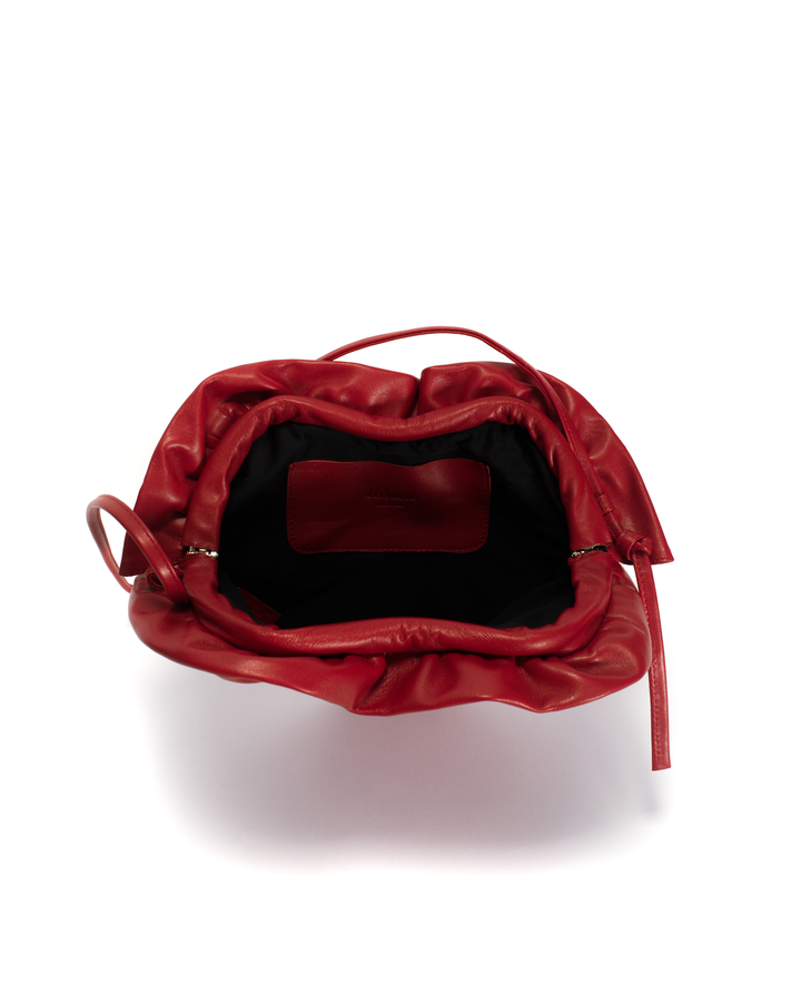 Anonymous Copenhagen Zally Heart Bag Shiny Lamb Ruby Red