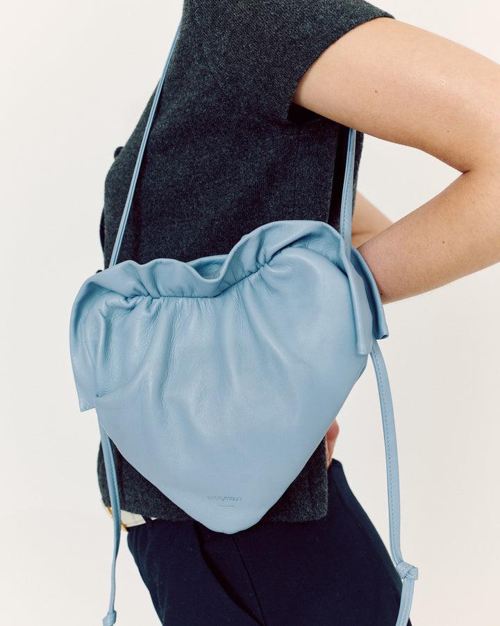 Anonymous Copenhagen Zally Heart Bag Shiny Lamb Sky Blue