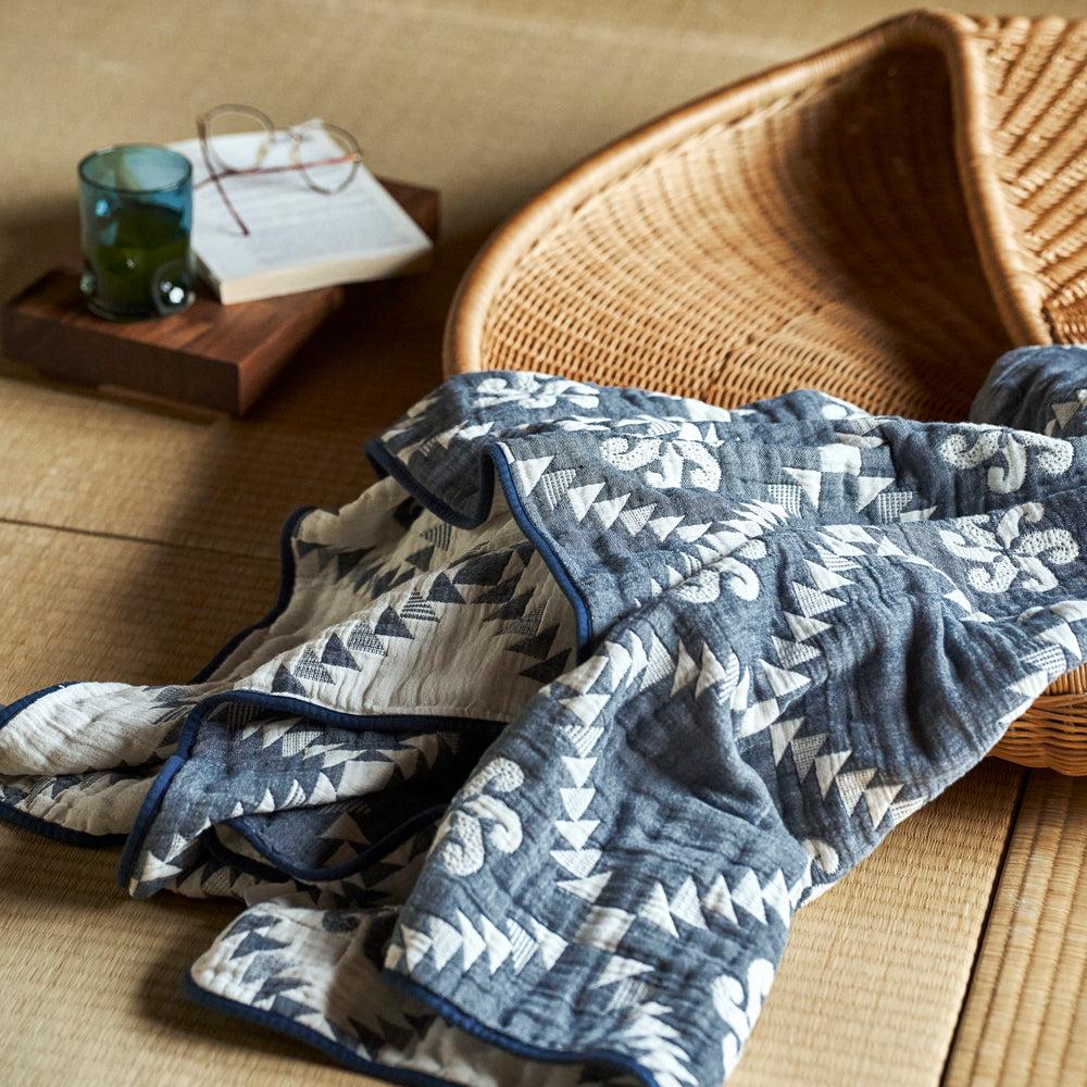 Anonymous Ism 4 Layers Gauze Blanket - Navy Home-Basshu