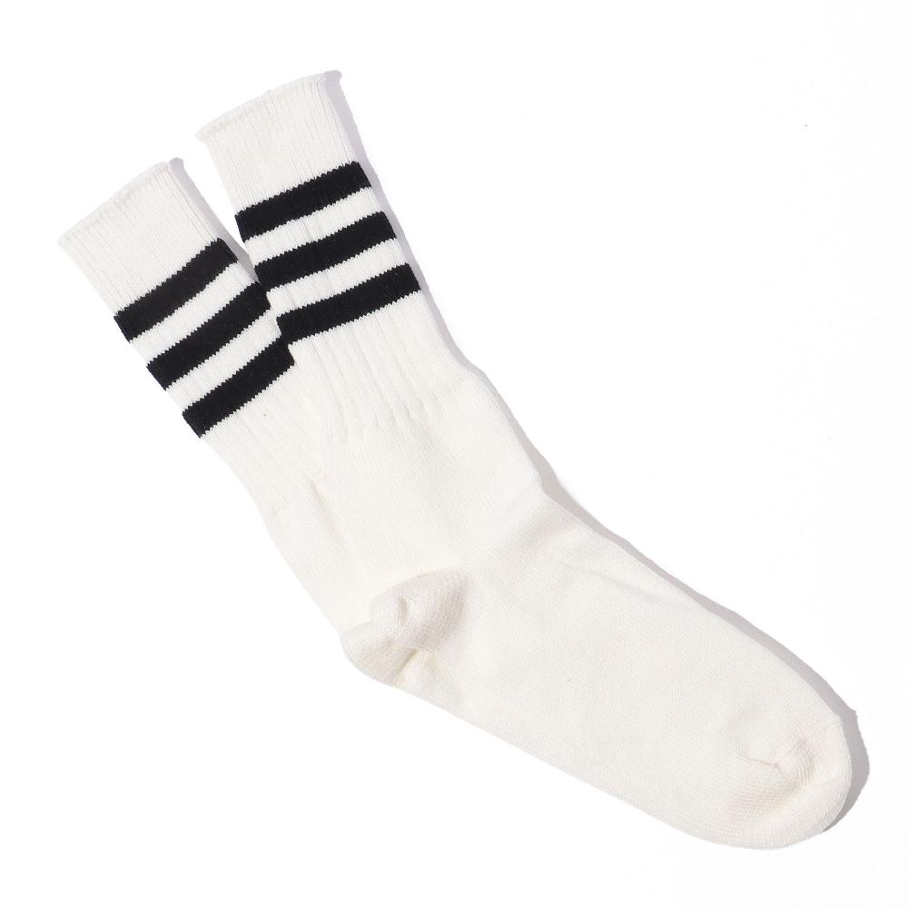 anonymous ism 3 Line HIgh Crew Socks Ivory
