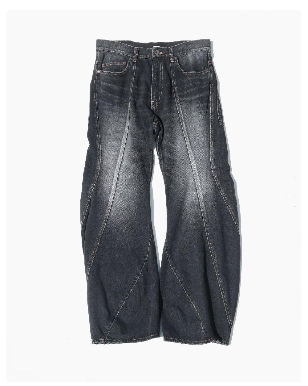 anonymous ism 3D Cutting Denim Pants KHOKI Black