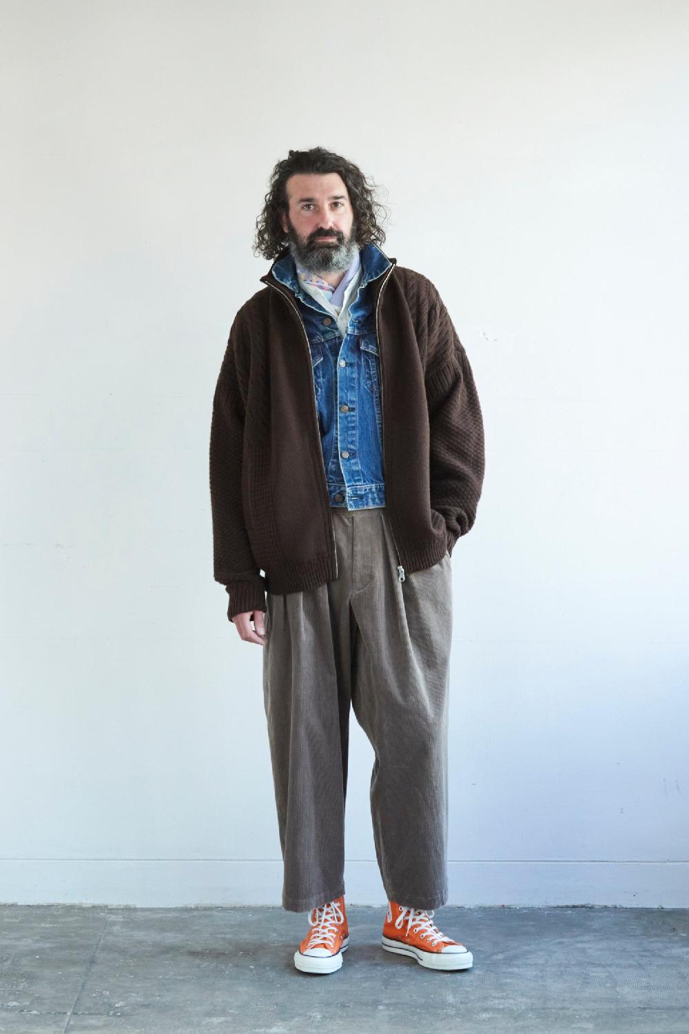 Anonymous Ism Akane Knit Blouson YASHIKI Black