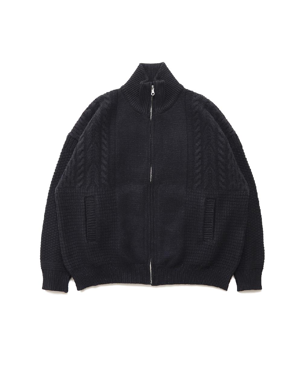 anonymous ism Akane Knit Blouson YASHIKI Black