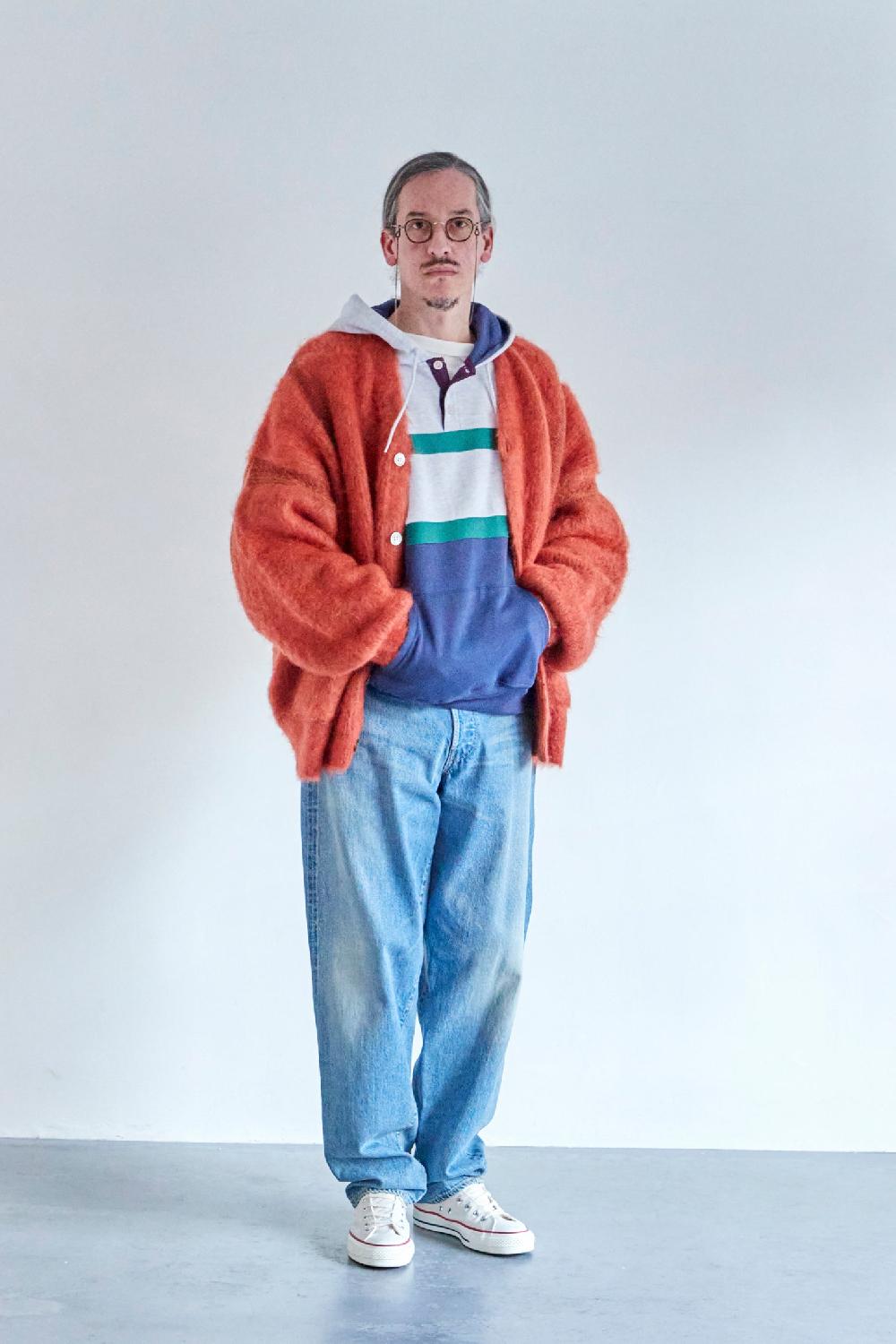 Anonymous Ism Akane Mohair Cardigan YASHIKI Orange