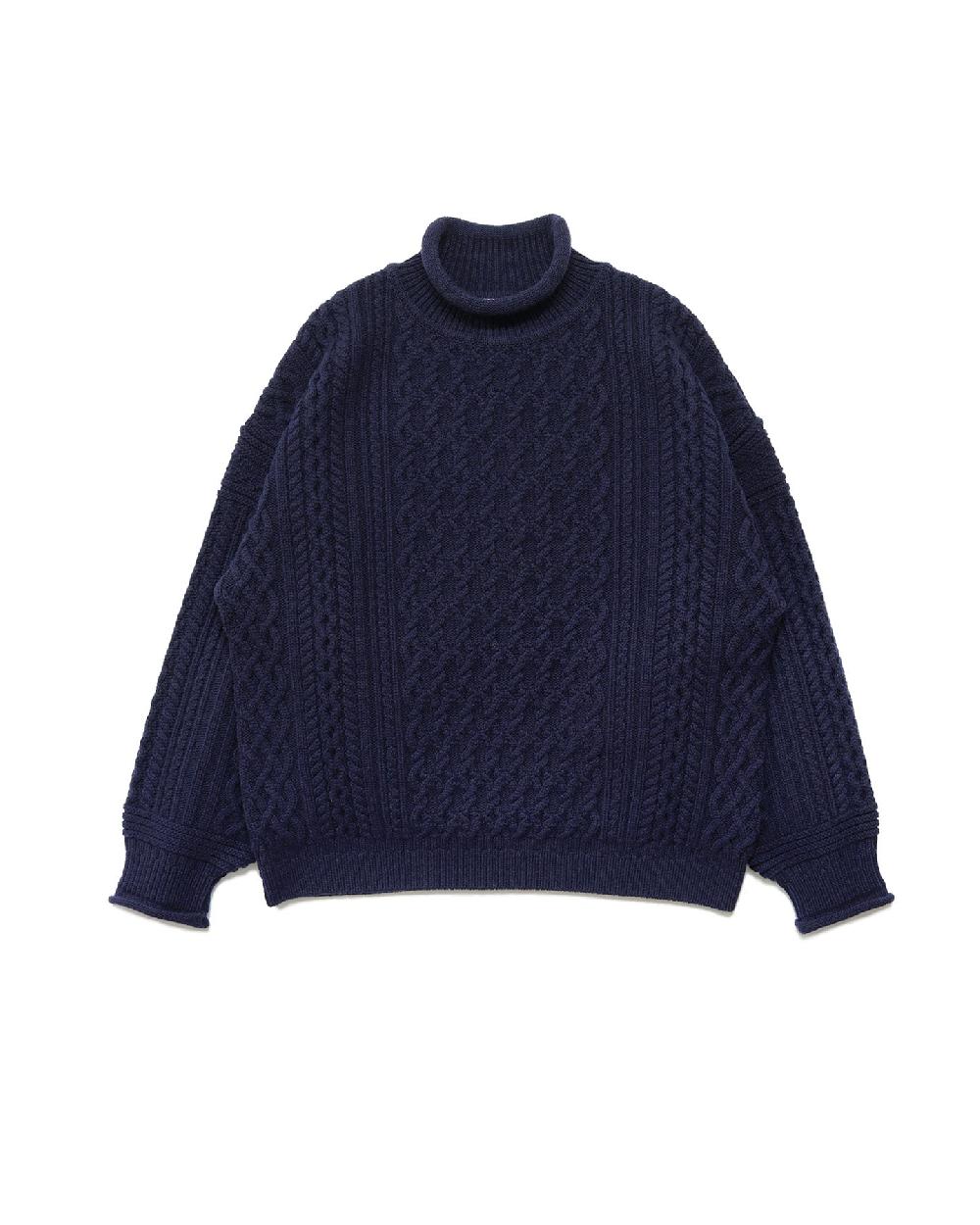 anonymous ism Banka Curl High Neck YASHIKI Navy
