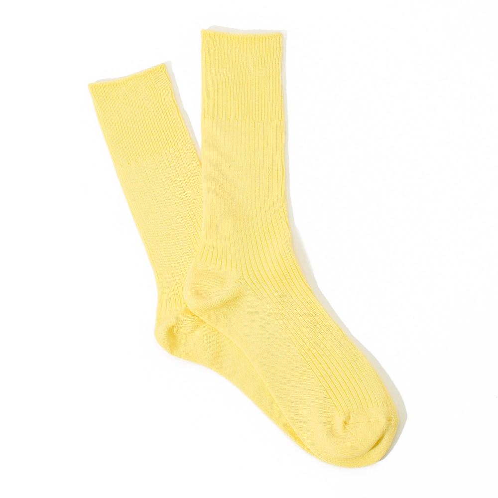 anonymous ism Brilliant Crew Socks Pale-Yellow