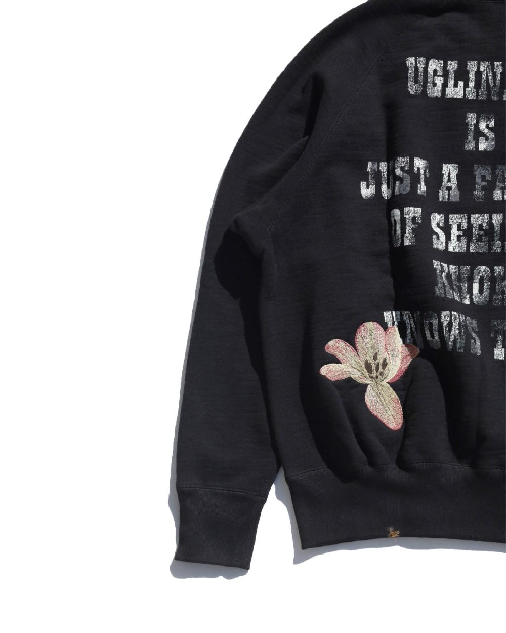 Anonymous Ism Embroidered Sweatshirt KHOKI Black