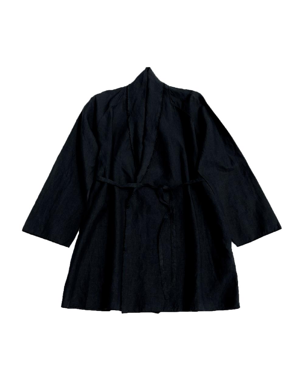 anonymous ism Hemp Haori Long Shirt Mittan Black