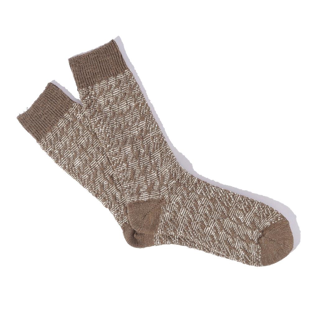 anonymous ism HoundtoothJQ Crew Socks Brown