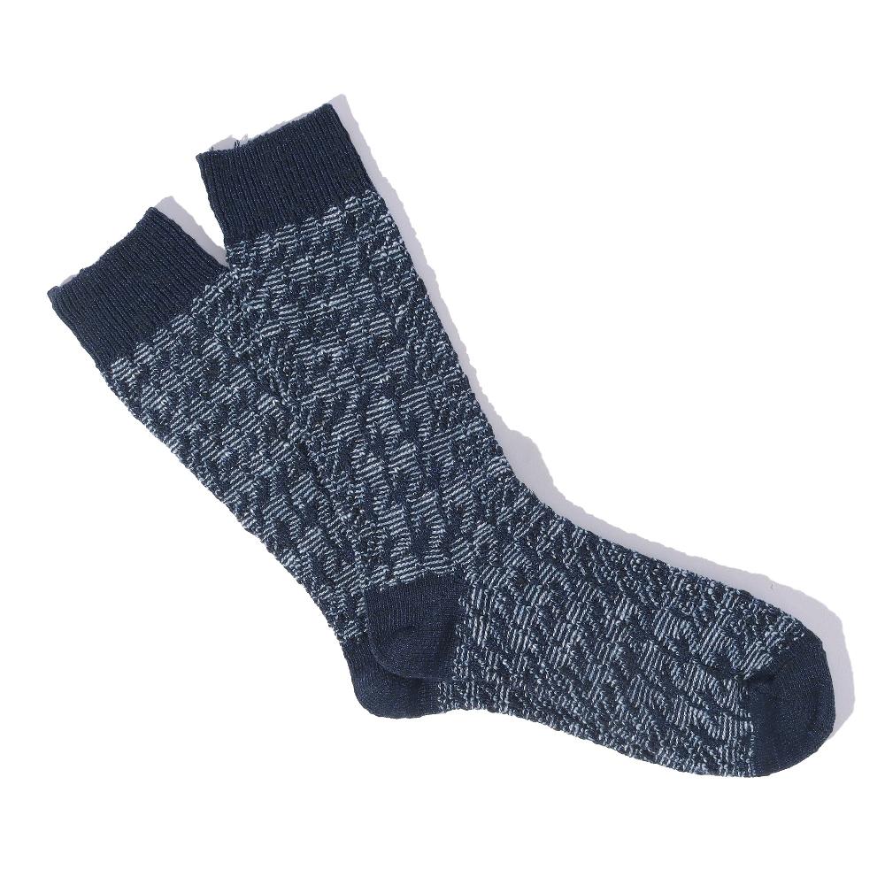 anonymous ism HoundtoothJQ Crew Socks Navy