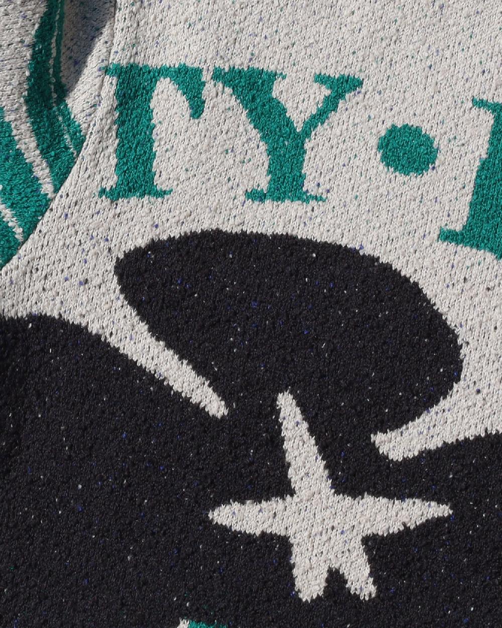 Anonymous Ism Intarsia-Knit Jumper KHOKI White