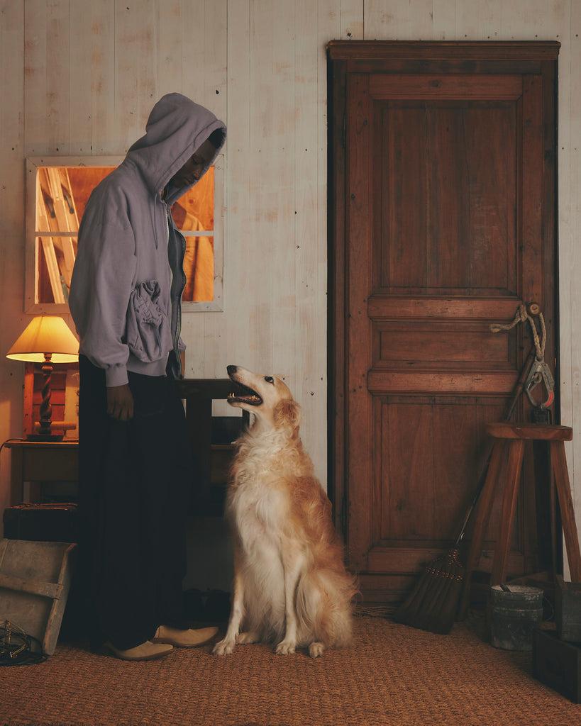 Anonymous Ism KINCHAKU HOODIE Refomed Lavender