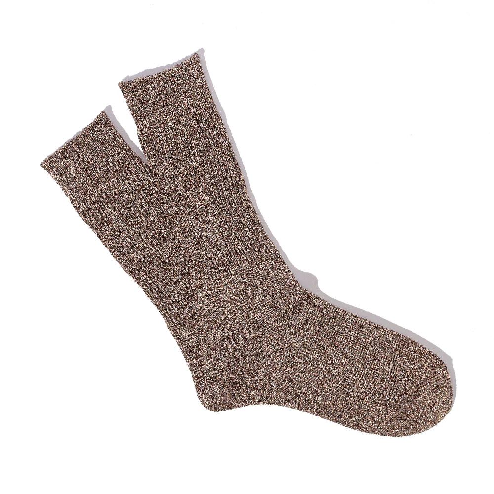 anonymous ism L/G Glitter Rib Crew Socks Olive