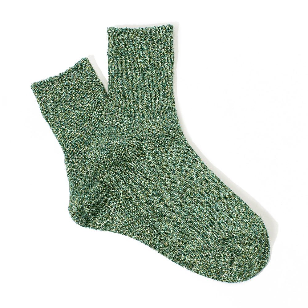 Anonymous Ism L/G Glitter Rib Q Socks Gold