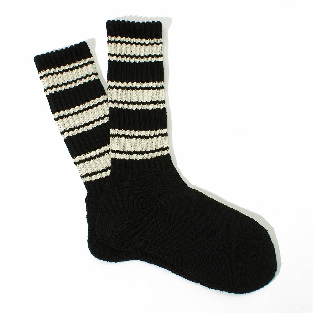 anonymous ism L/G Stripes Pile Crew Socks Black