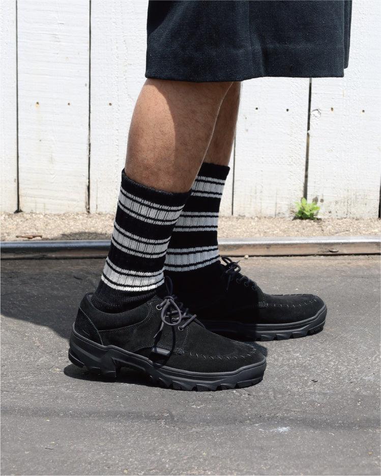 Anonymous Ism L/G Stripes Pile Crew Socks White