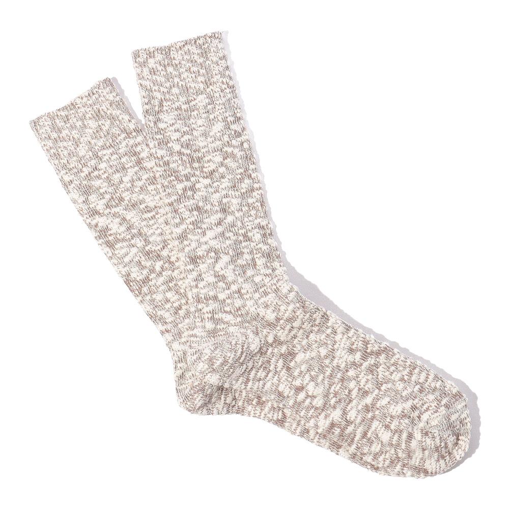 anonymous ism Light weight Slub Crew Socks Beige