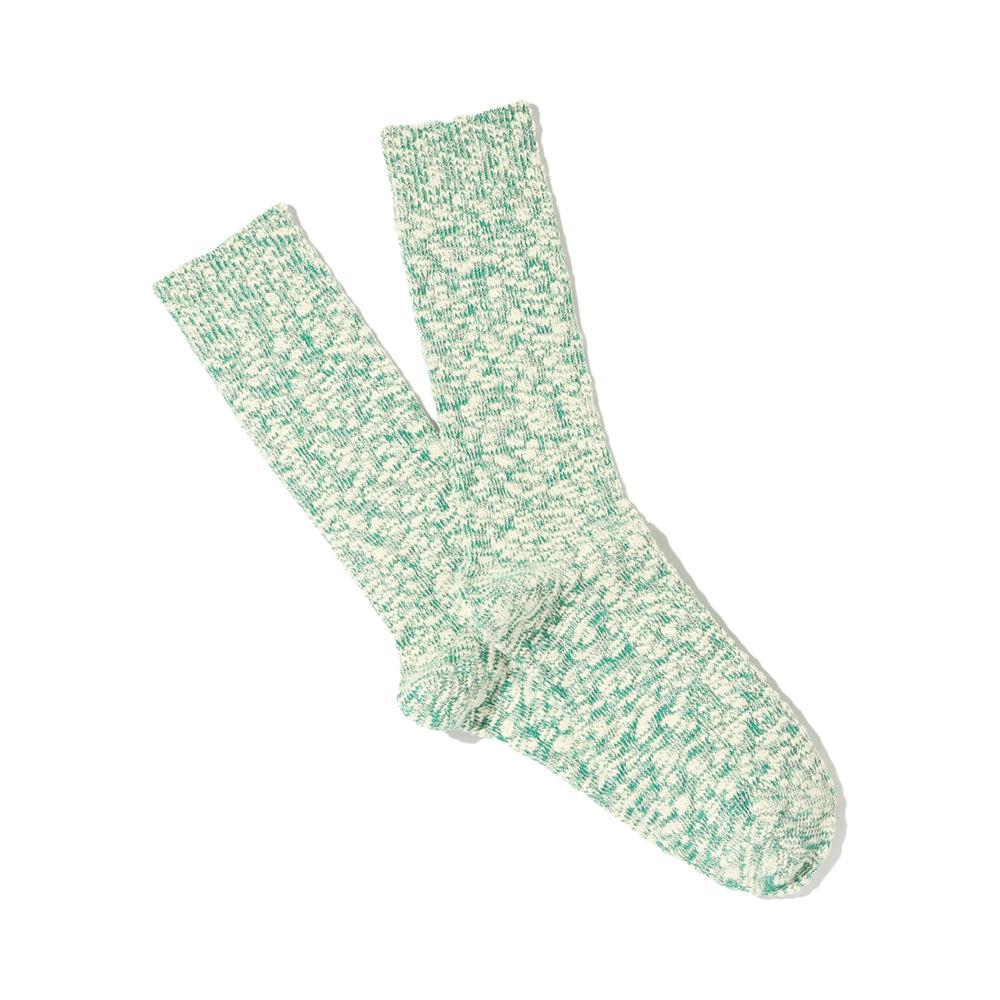 anonymous ism Light weight Slub Crew Socks Green