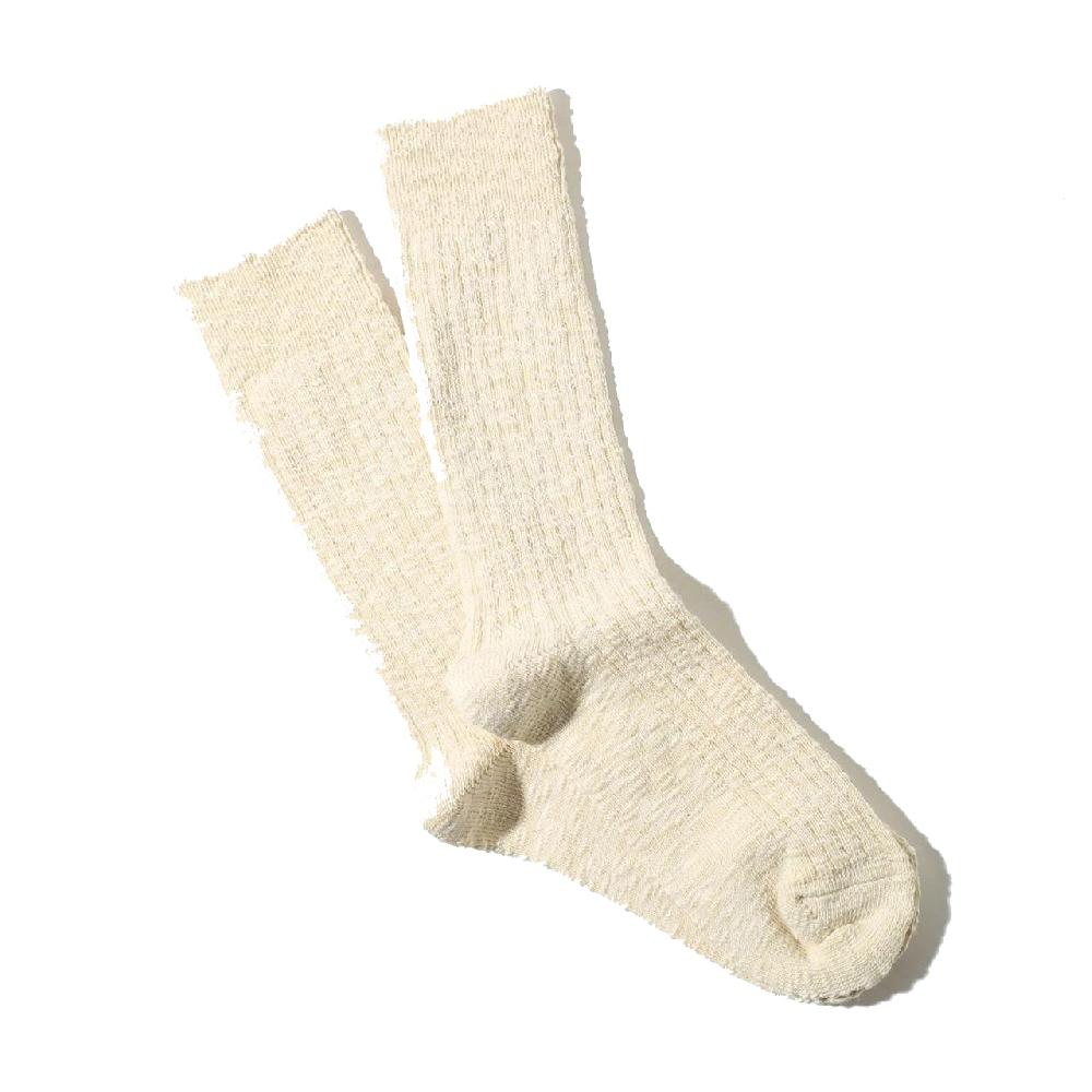 anonymous ism Light weight Slub Crew Socks Ivory