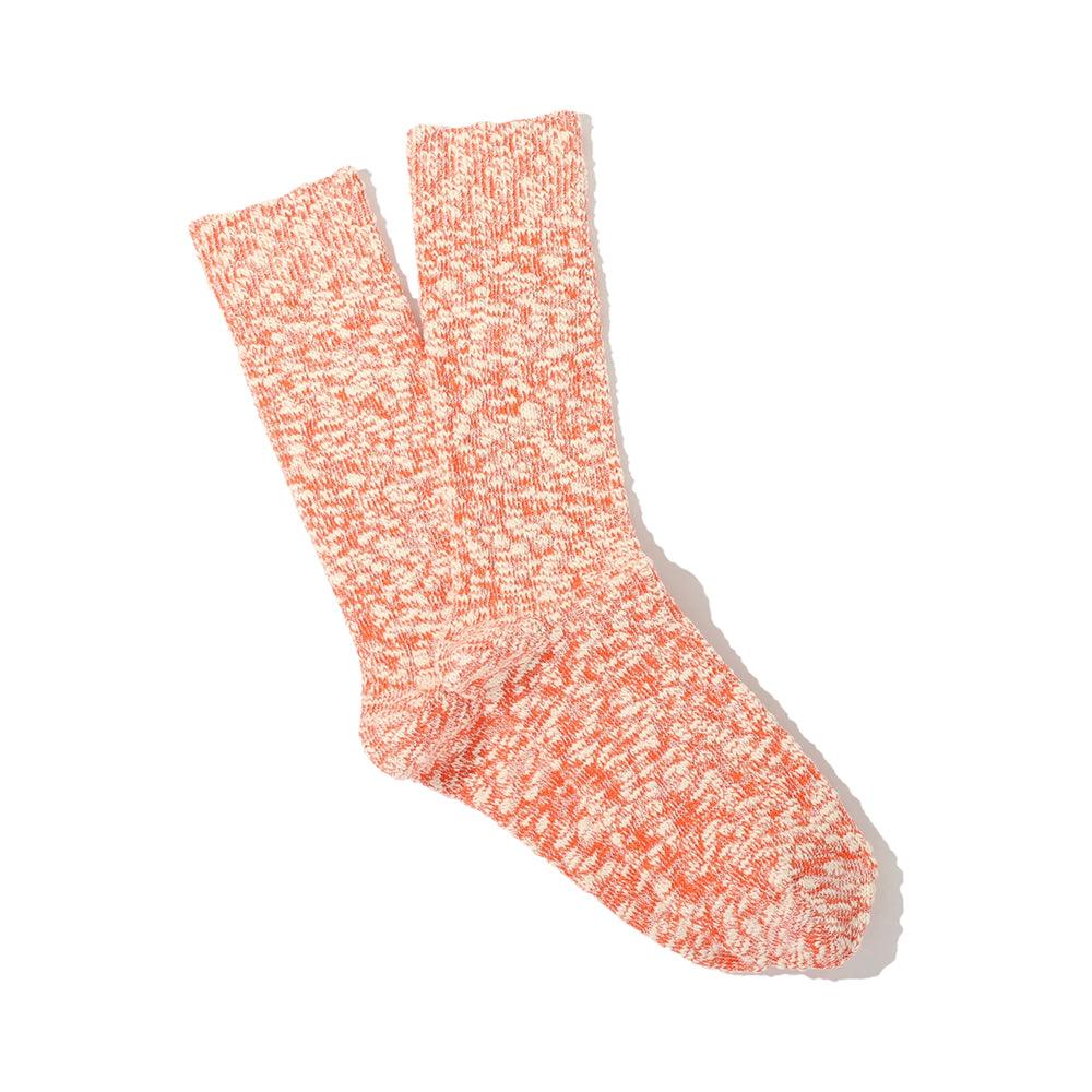 anonymous ism Light weight Slub Crew Socks Orange