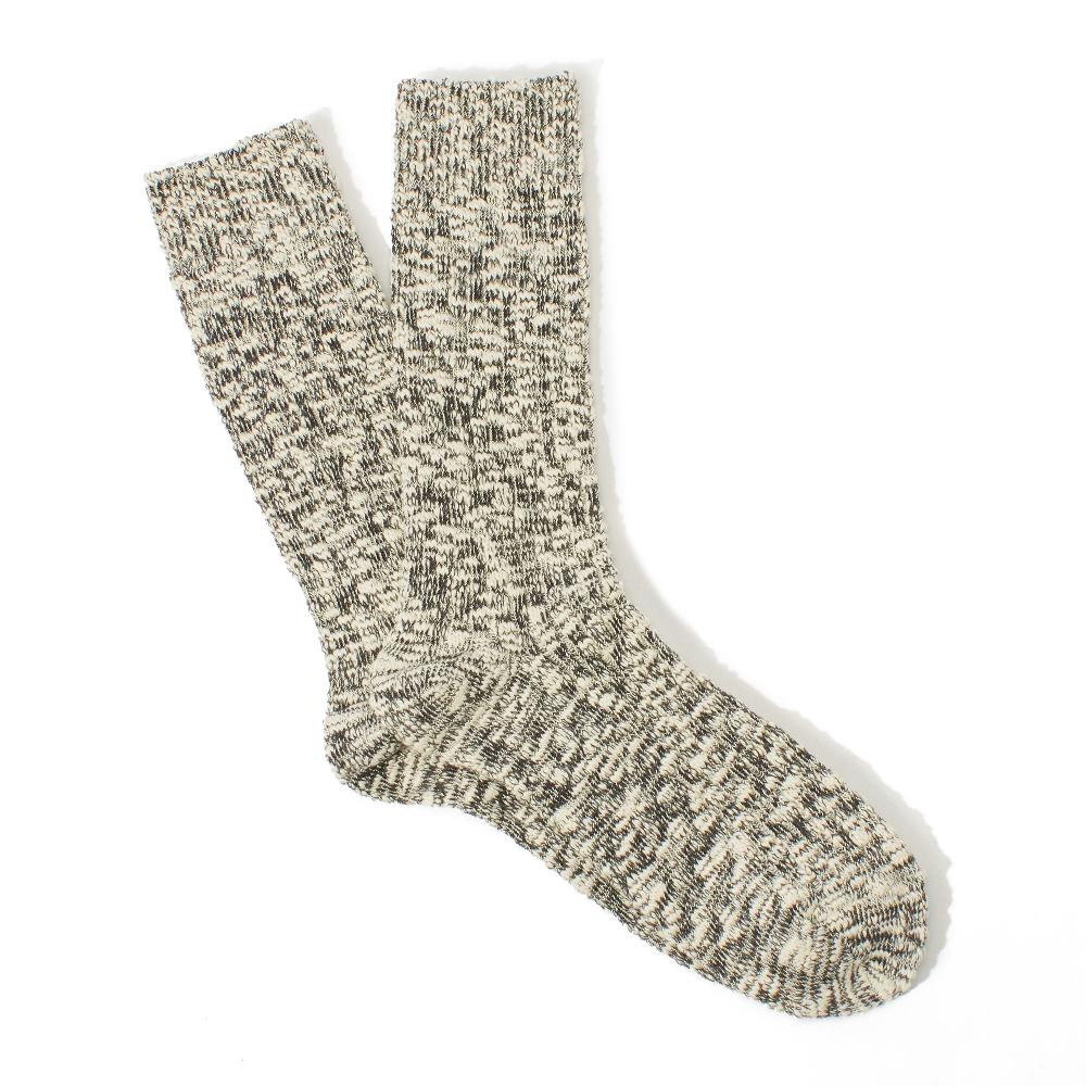 anonymous ism Lightweight Slub Crew Socks Black