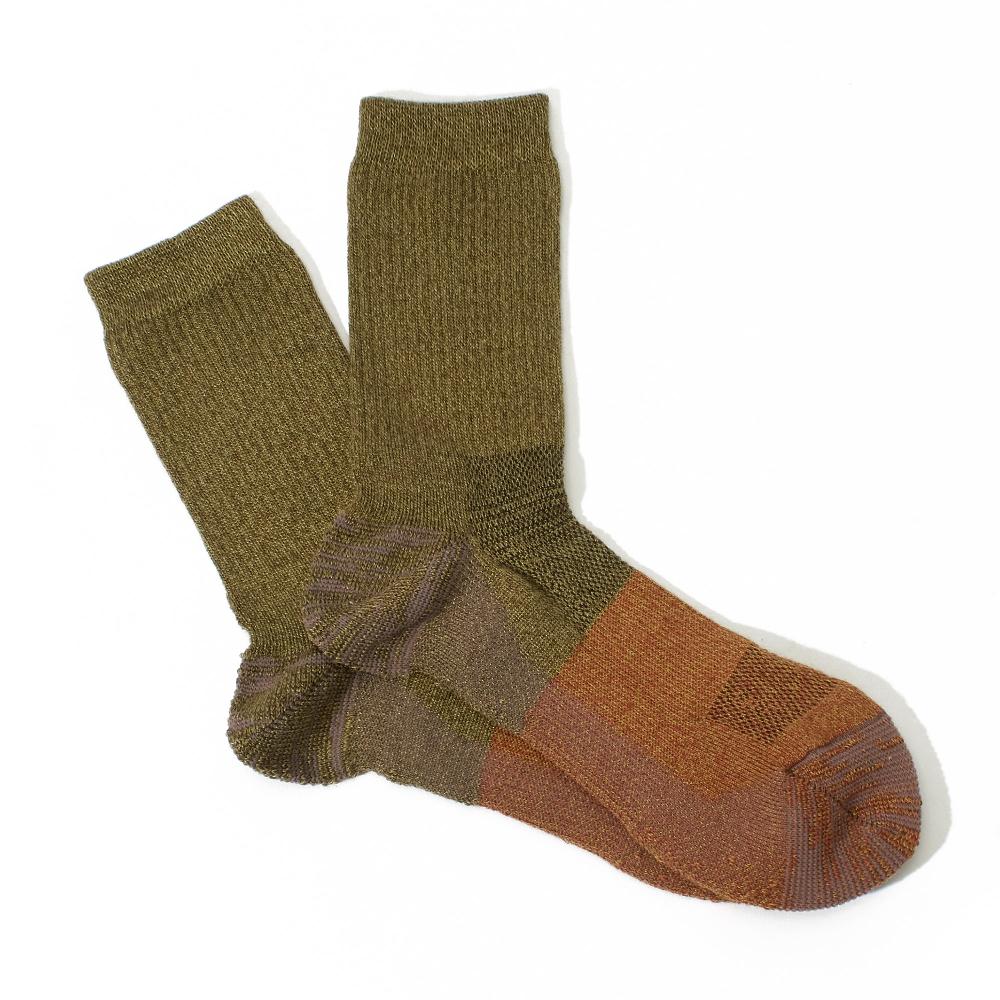 anonymous ism MOC Pile Half Socks Khaki Melange