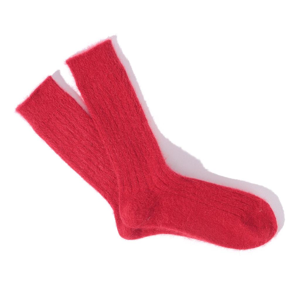 anonymous ism Mohair Rib Crew Socks Red