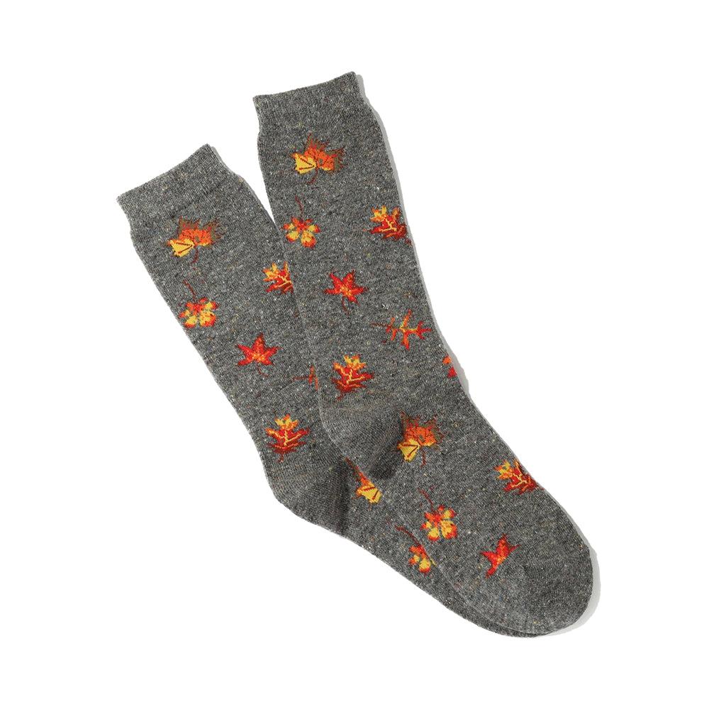 anonymous ism Nep Autumn Leaf Crew Socks M.Grey