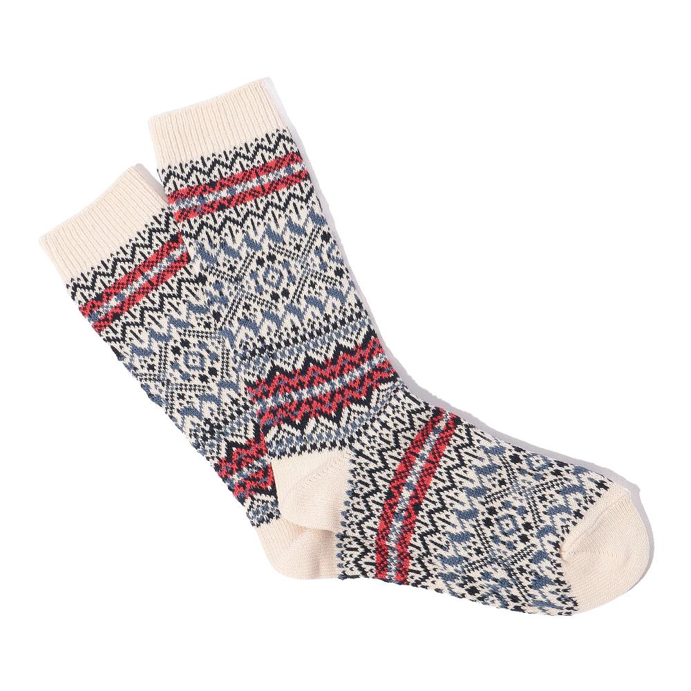 anonymous ism OLD PATTERN CREW Socks Oatmeal