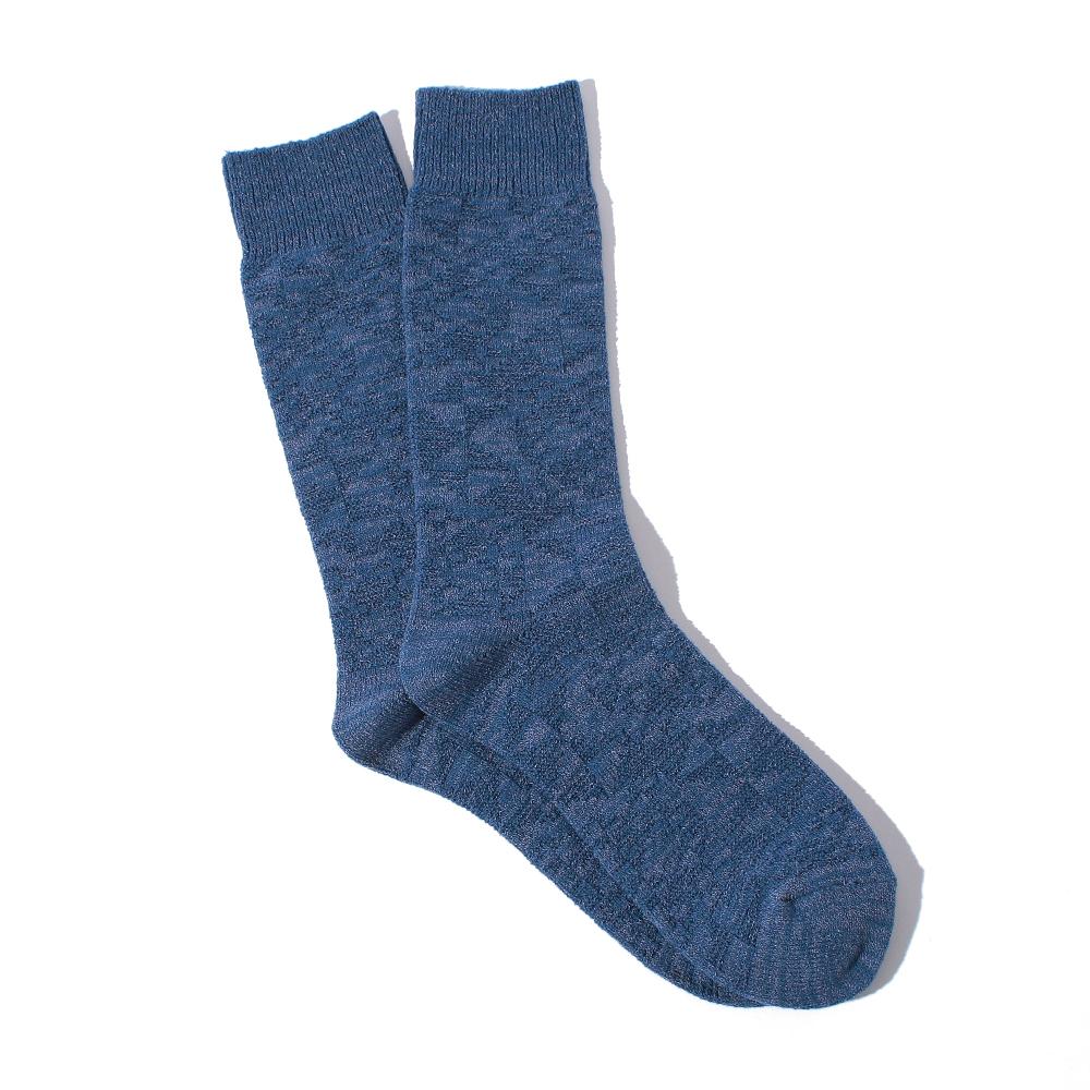 anonymous ism Quilt Knit Crew Socks Indigo
