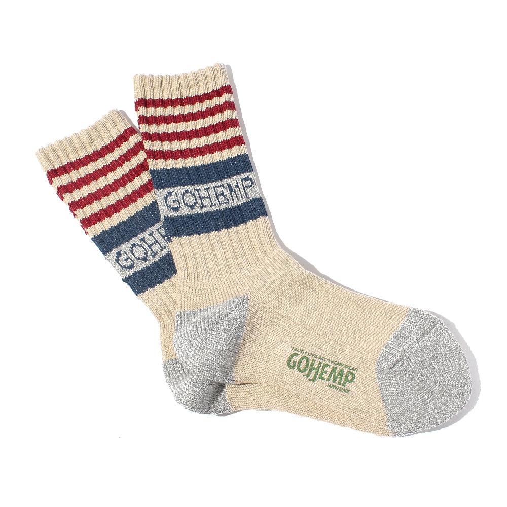 anonymous ism Random Stripes Pile Crew Socks Blue