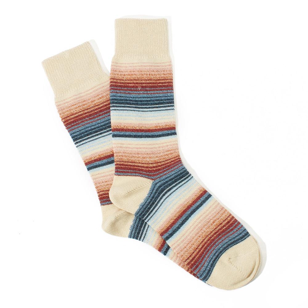 anonymous ism Sarape Stripes Crew Socks Natural
