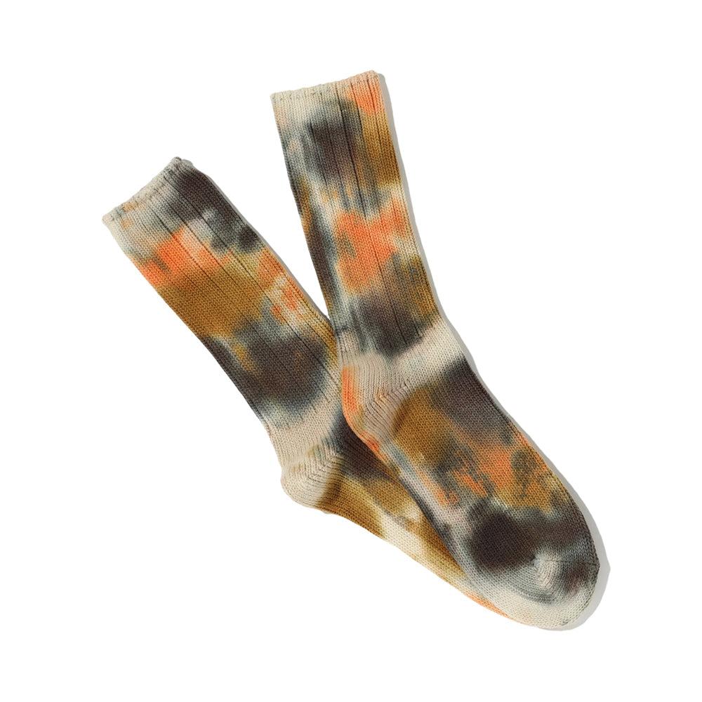 anonymous ism Scatter Dye Crew Socks Brown