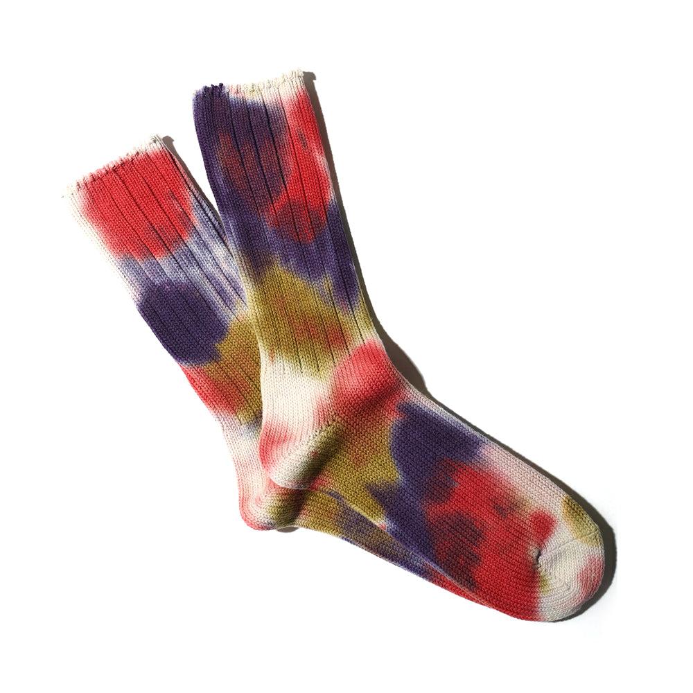 anonymous ism Scatter Dye Crew Socks D.Violet