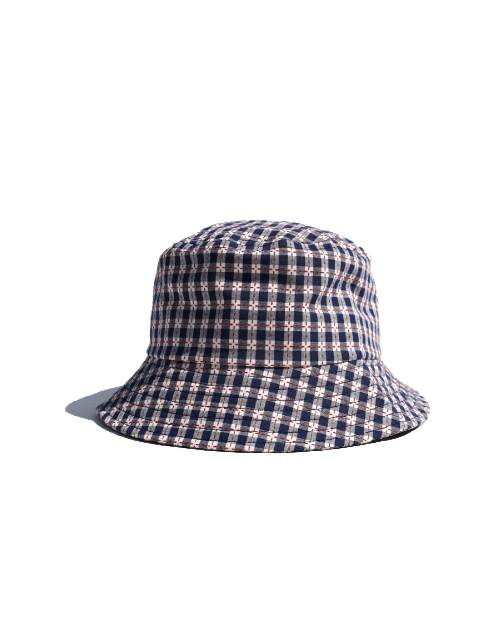 Anonymous Ism Stitched Gingham Hat Hat Navy