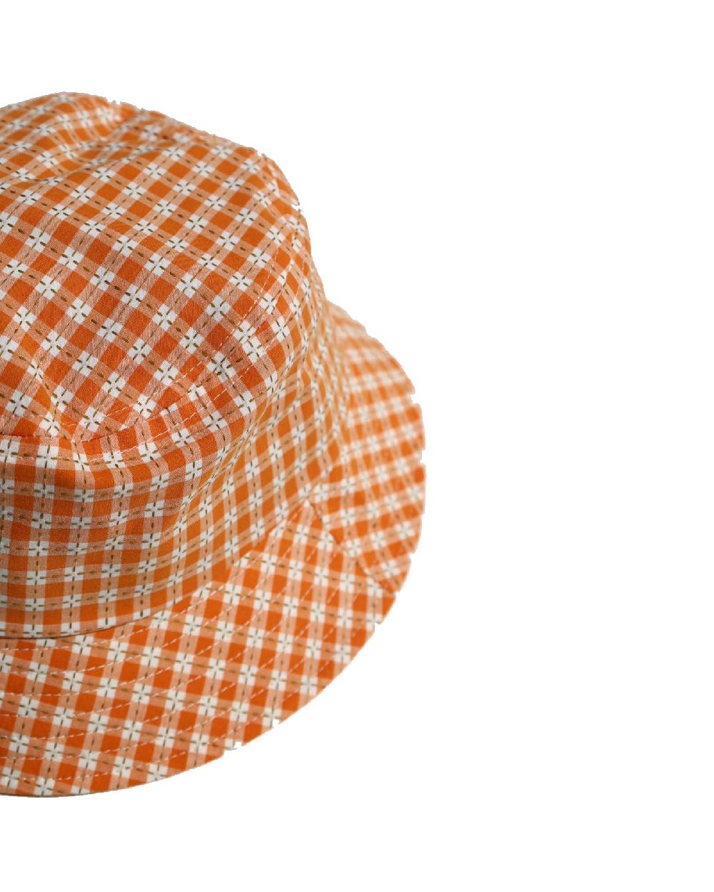 Anonymous Ism Stitched Gingham Hat Hat Orange