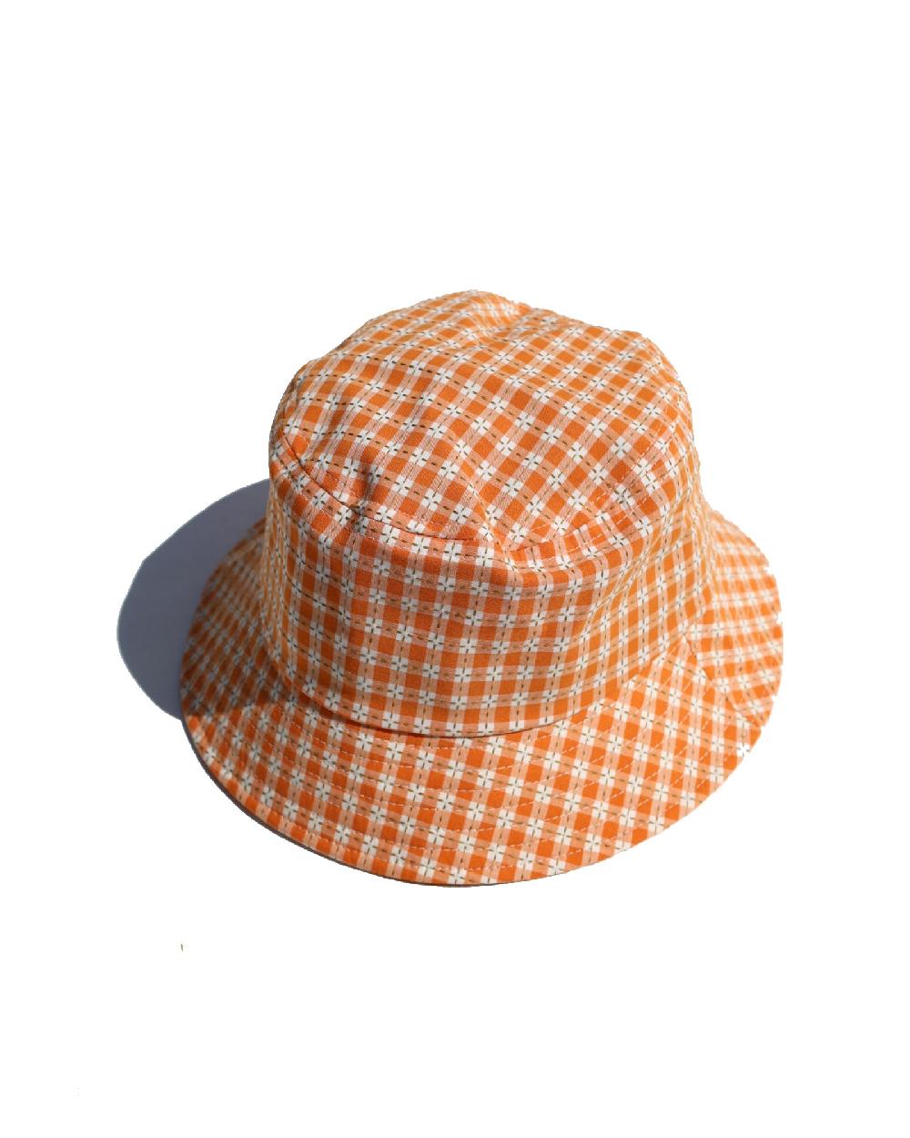 anonymous ism Stitched Gingham Hat Hat Orange
