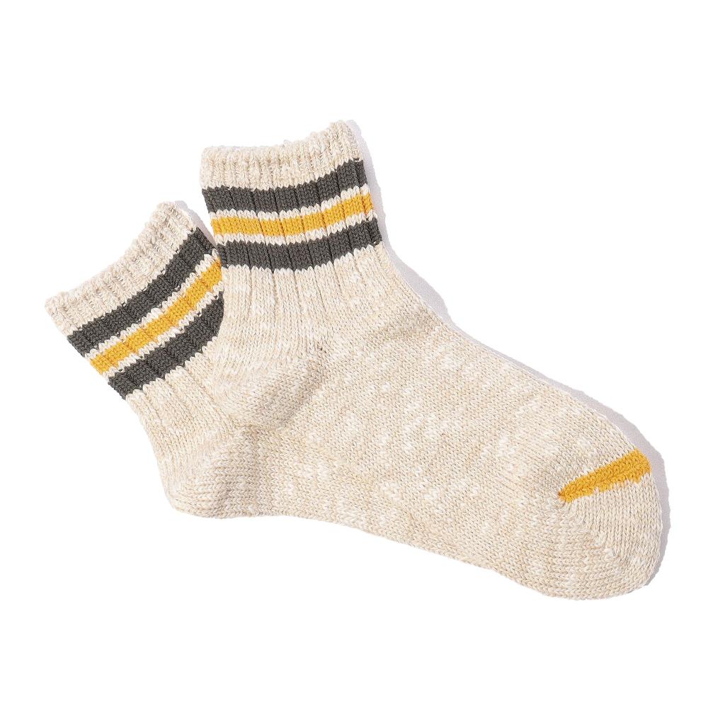 anonymous ism Stripes short slub socks Socks Beige