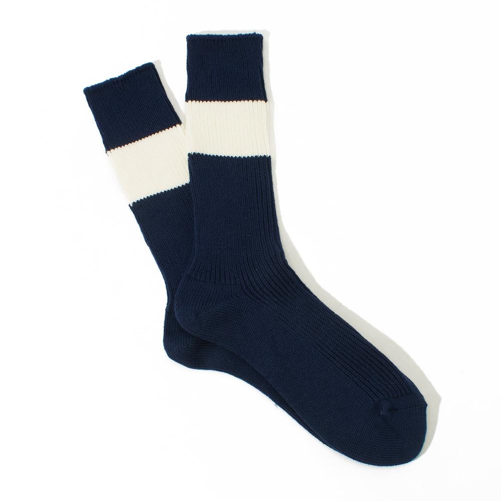 anonymous ism Thick Stripe Crew Socks Navy