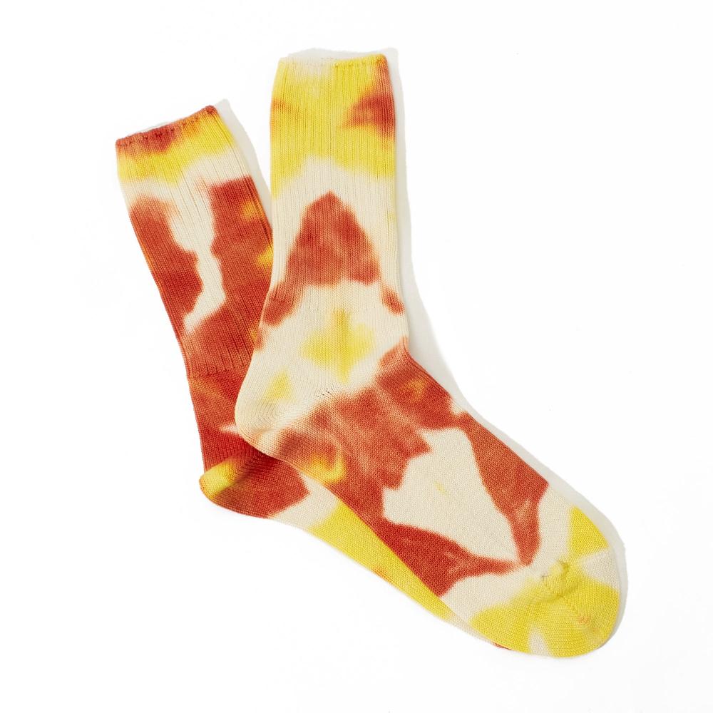 anonymous ism Tie Dye Crew Socks Orange