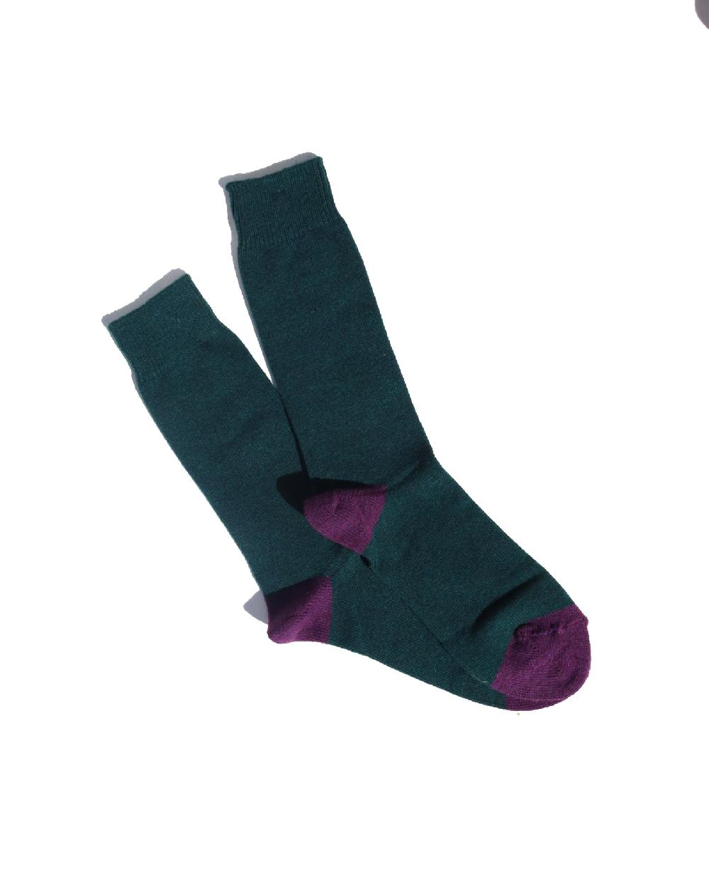 anonymous ism Wool Cashmere 2point crew Socks Moss