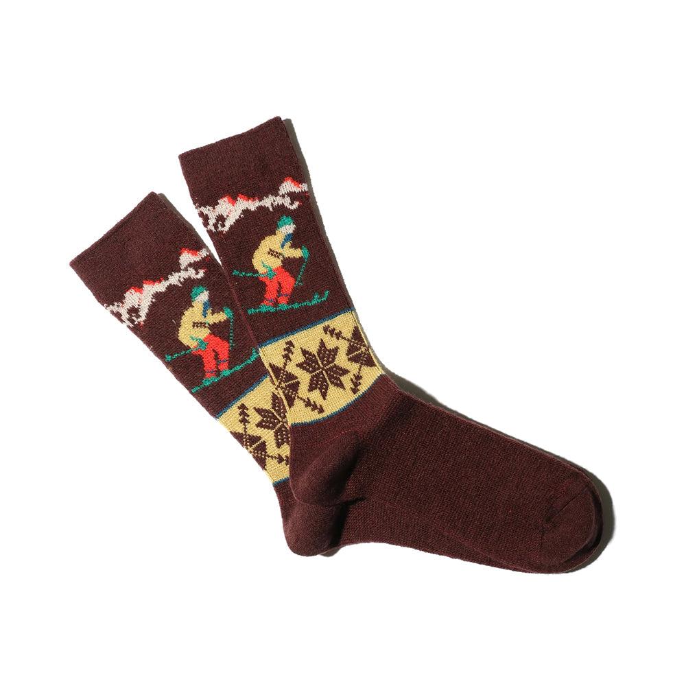 anonymous ism Wool Ski JQ Crew Socks Wine