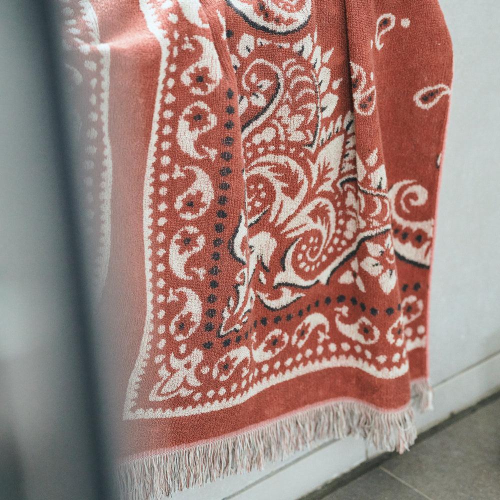 Anonymous Ism Bandana Cotton Pile Blanket - Red Home-Basshu