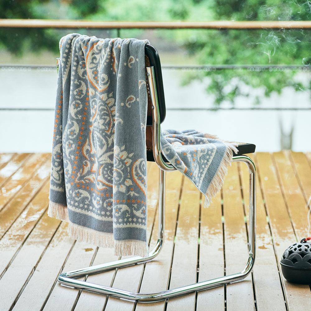 anonymous ism Bandana Cotton Pile Blanket - Sax Home-Basshu