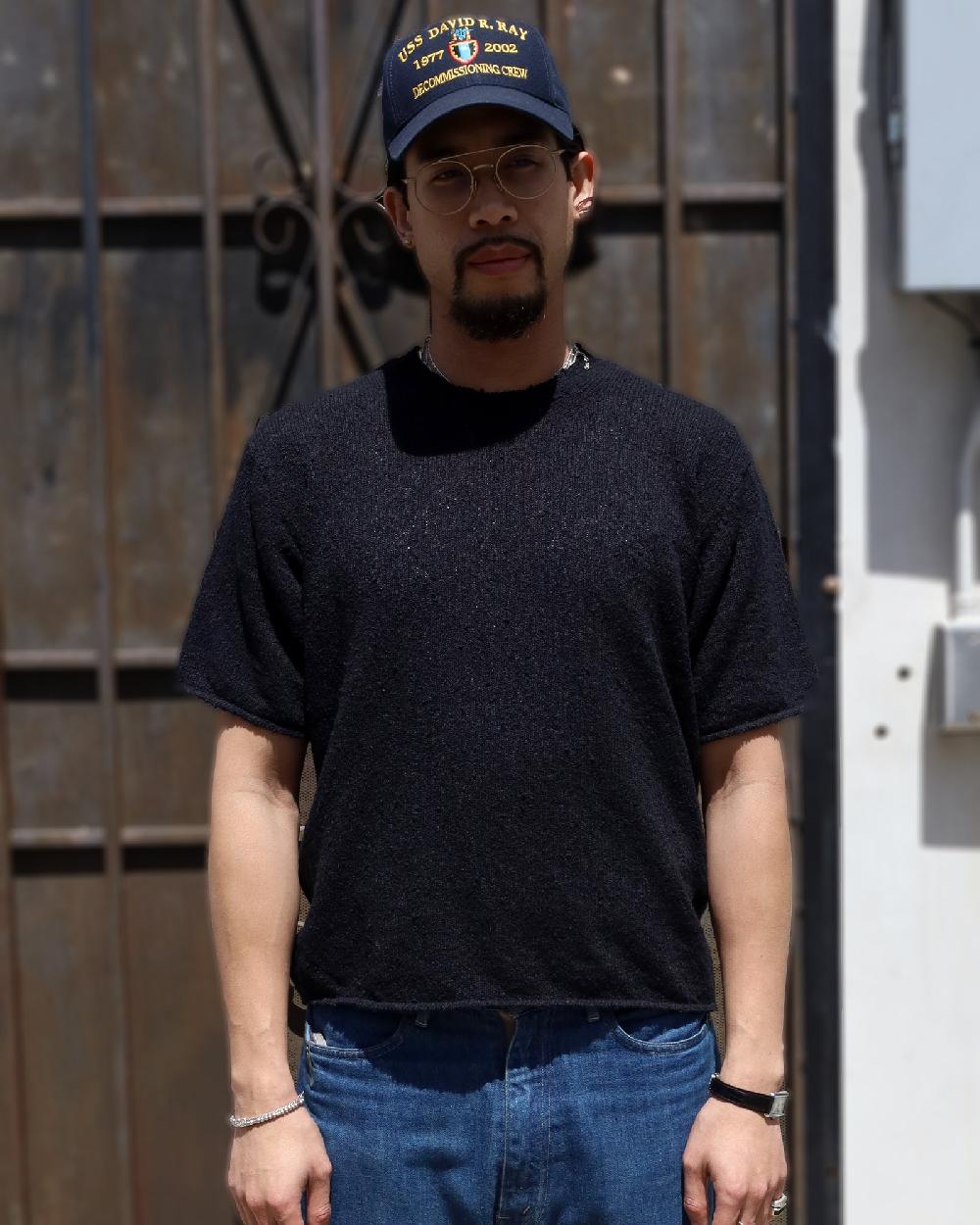 Anonymous Ism Boucle Slub H/S Knit Anonymous Ism Apparel Black