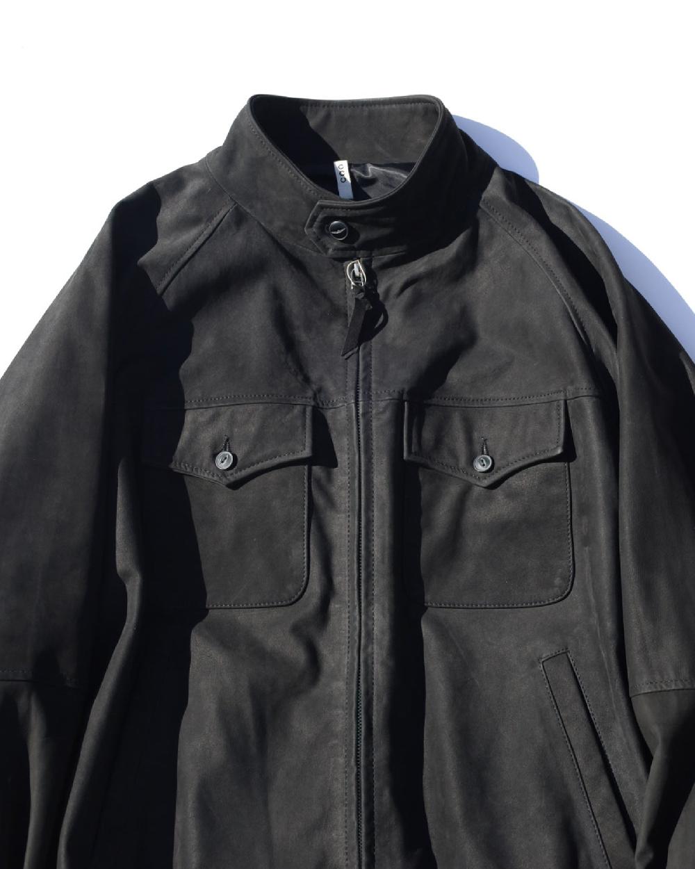 Anonymous Ism CCU - Stand Collar Blouson CCU Black - Cow Nuback