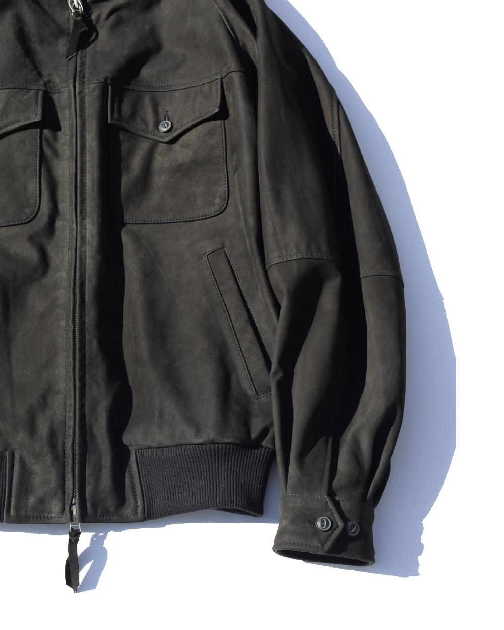 Anonymous Ism CCU - Stand Collar Blouson CCU Black - Cow Nuback