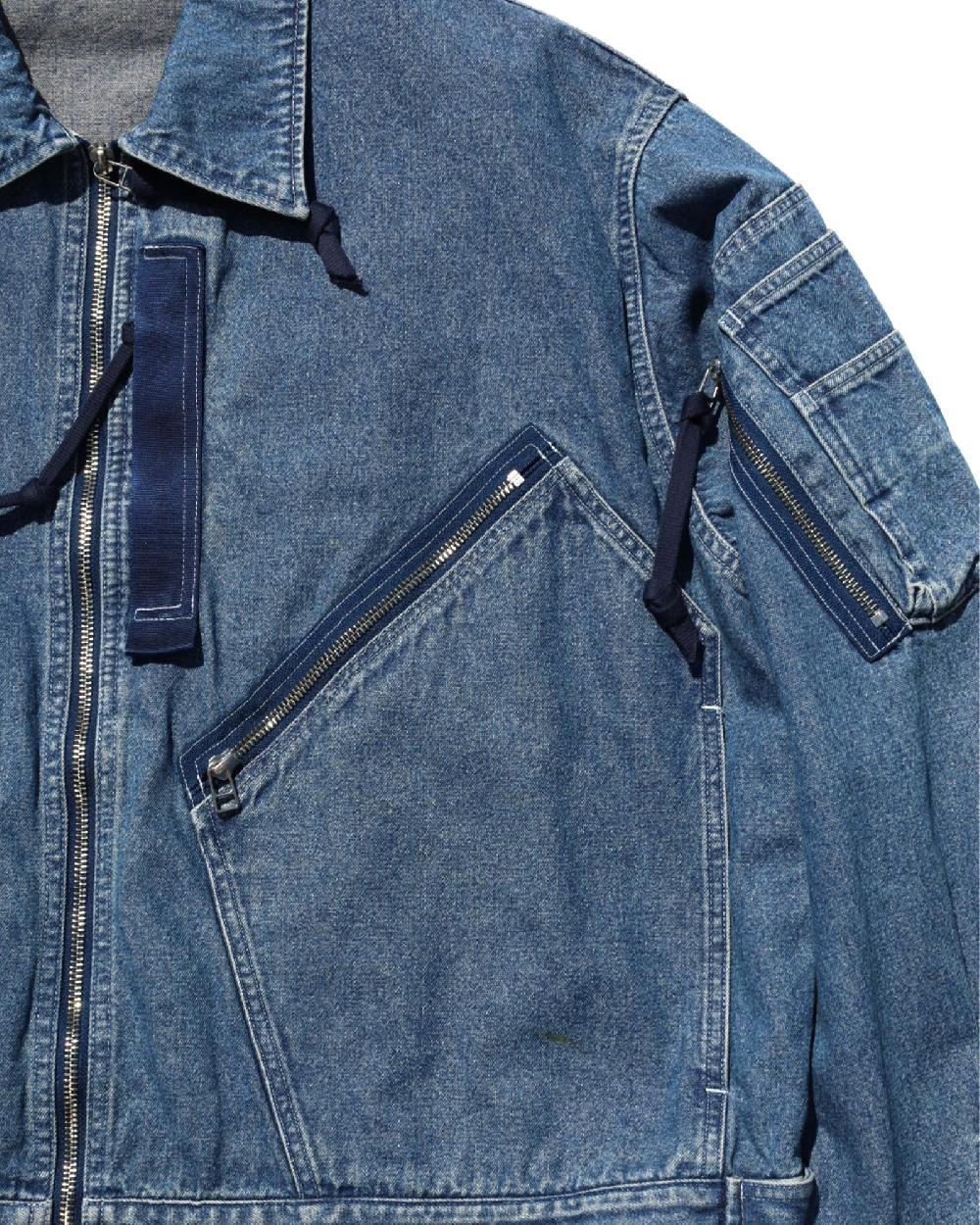 Anonymous Ism Deadstock Denim Flight Jacket P12 Indigo